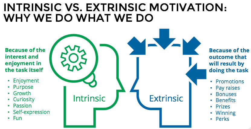 intrinsic motivation and extrinsic motivation