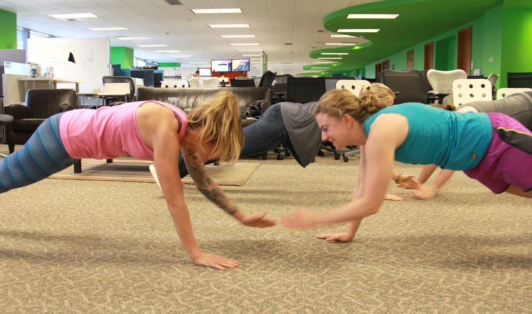 Healthy Plank Competition that makes well-being a priority and shows a culture of care.