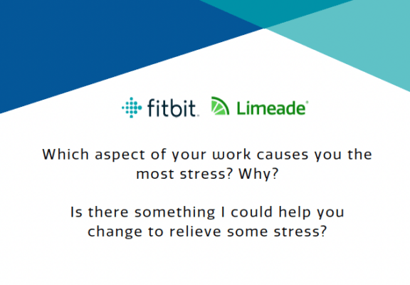 Fitbit and Limeade walking meeting conversation cards