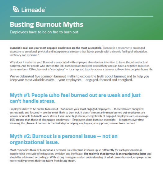 Employee Burnout Myths | Limeade