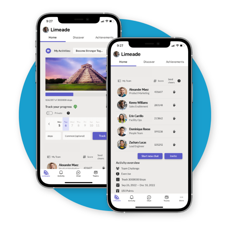 Microsoft Teams Integration on mobile into a Limeade well-being program